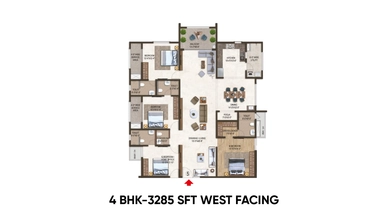 4 BHK 3285 SFT West